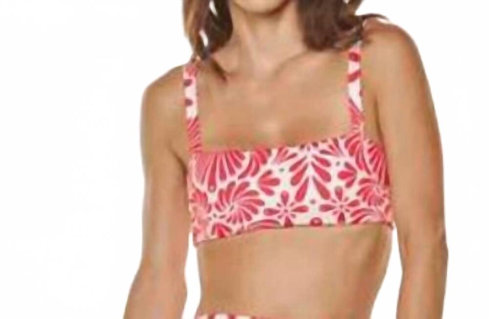 NEW DULZAMARA palomino bikini top in red multi